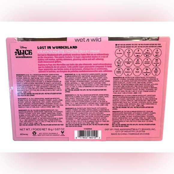 Disney Alice In Wonderland Wet & Wild Tea Anyone? Eye & Face Bronzer Palette Set - Picture 3 of 11